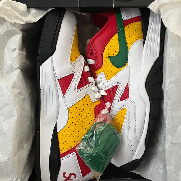 Nike Supreme Air Cross Trainer 3 - Red, Yellow, Green, and White Sneakers - Picture 4 of 4